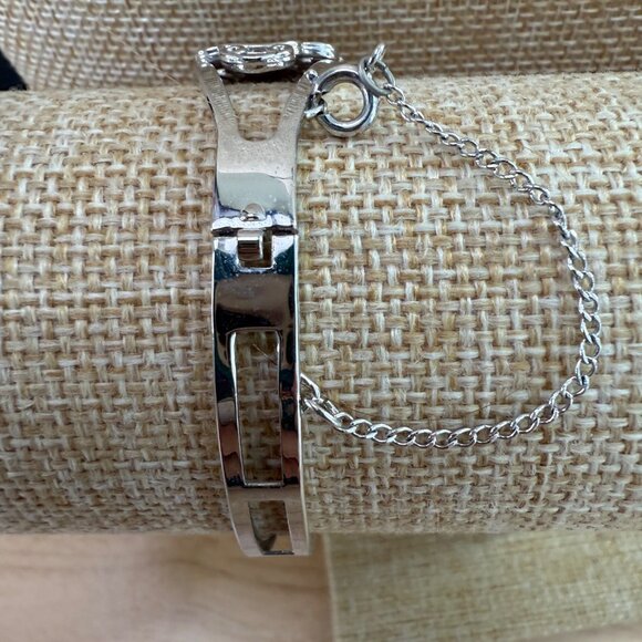 Silver-Tone Bracelet & Pendant Necklace Set With Black Oval Stones, Mourning - Picture 7 of 14